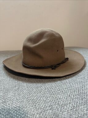 Akubra Brown Felt Outback Hat with Braided Band